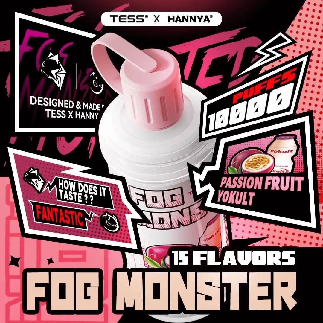 Fog Monster 10000 Rechargeable Disposable (Merlion Vape Sg) - Passionfruit Yakult - Merlion Vape Sg