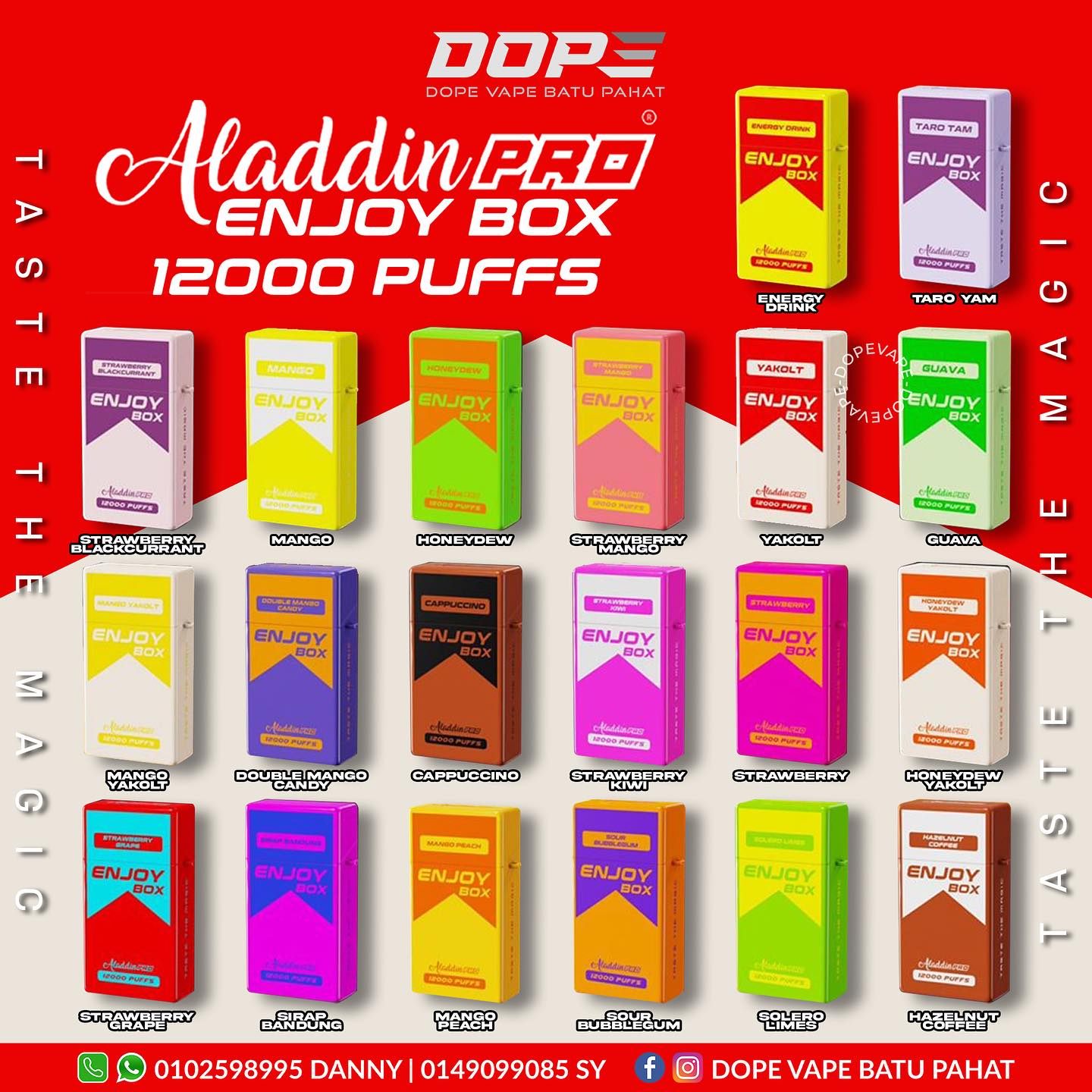 Aladdin enjoy box 12k disposable- SG Vapehouse