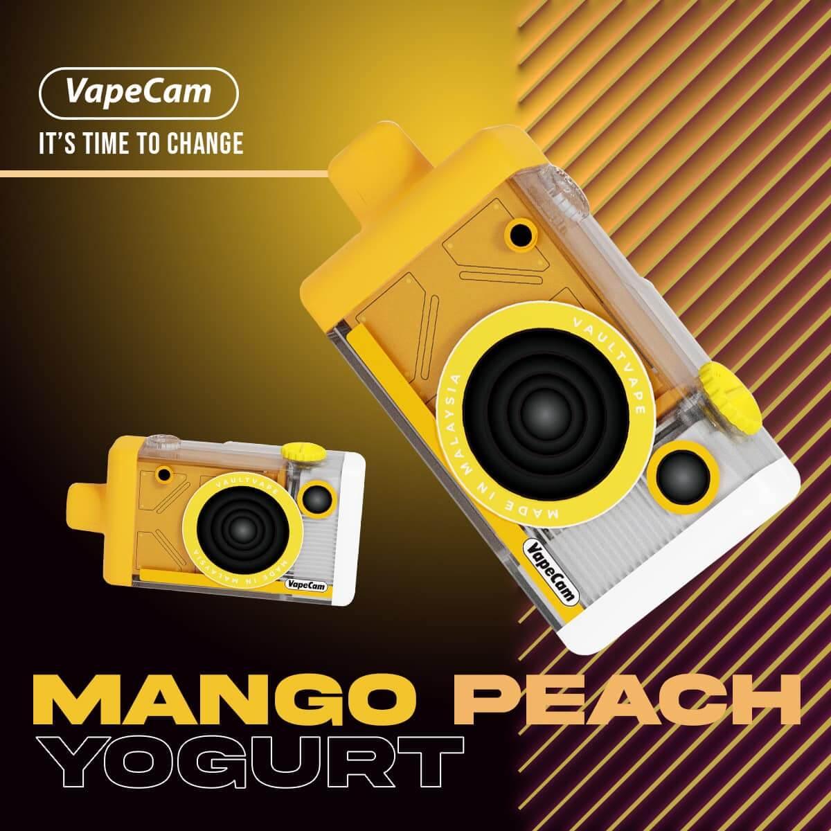 Vapecam 12000 Rechargeable Disposable (Merlion Vape Sg) - Mango Peach Yogurt - Merlion Vape Sg