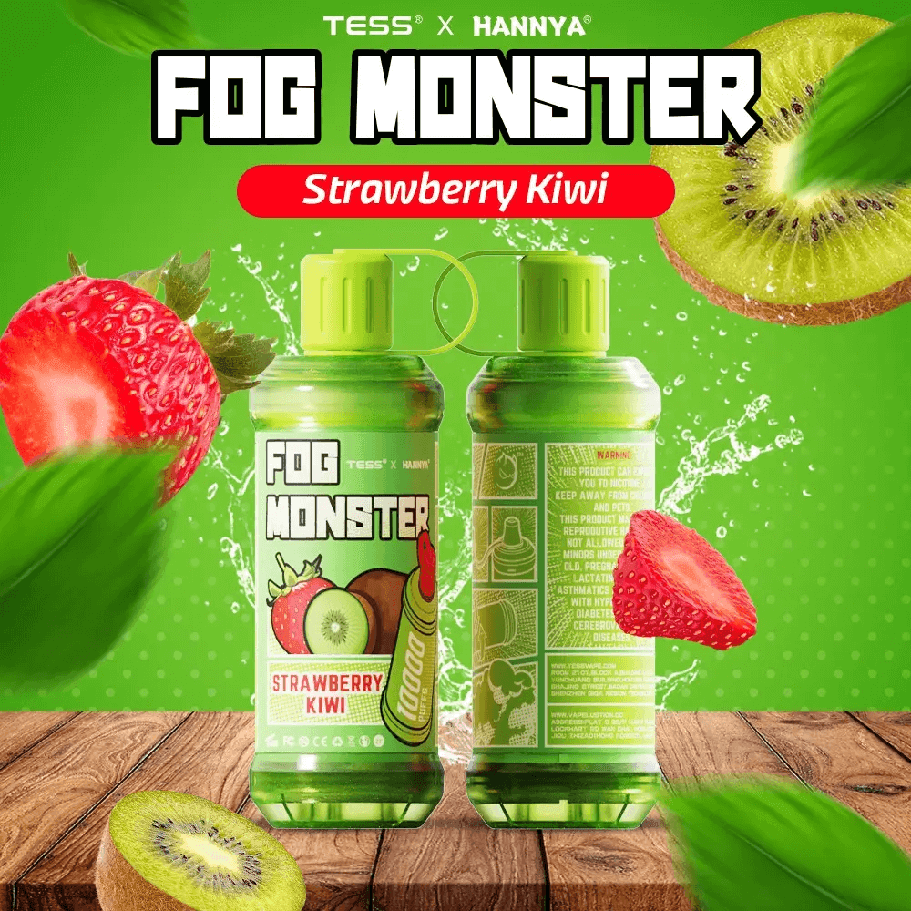 Fog Monster 10000 Rechargeable Disposable (Merlion Vape Sg) - Strawberry Kiwi - Merlion Vape Sg
