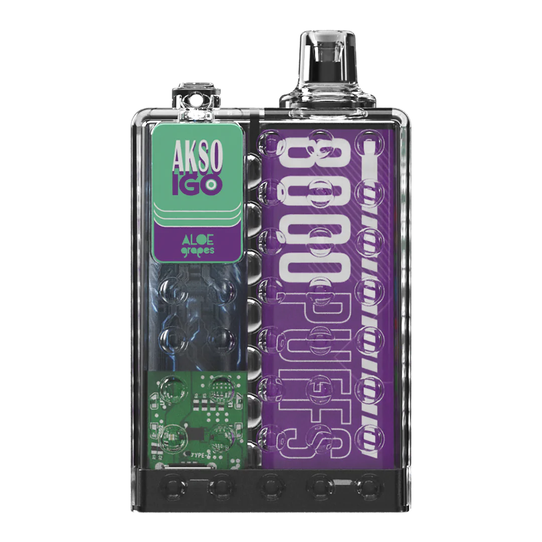 Akso IGO 8000 Rechargeable Disposable (Merlion Vape SG) - Aloe Grape -  Merlion Vape Sg