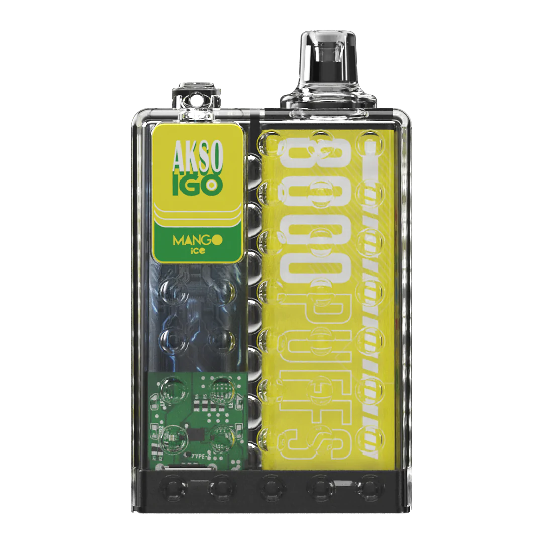 Akso IGO 8000 Rechargeable Disposable (Merlion Vape SG) - Mango Ice - Merlion Vape Sg
