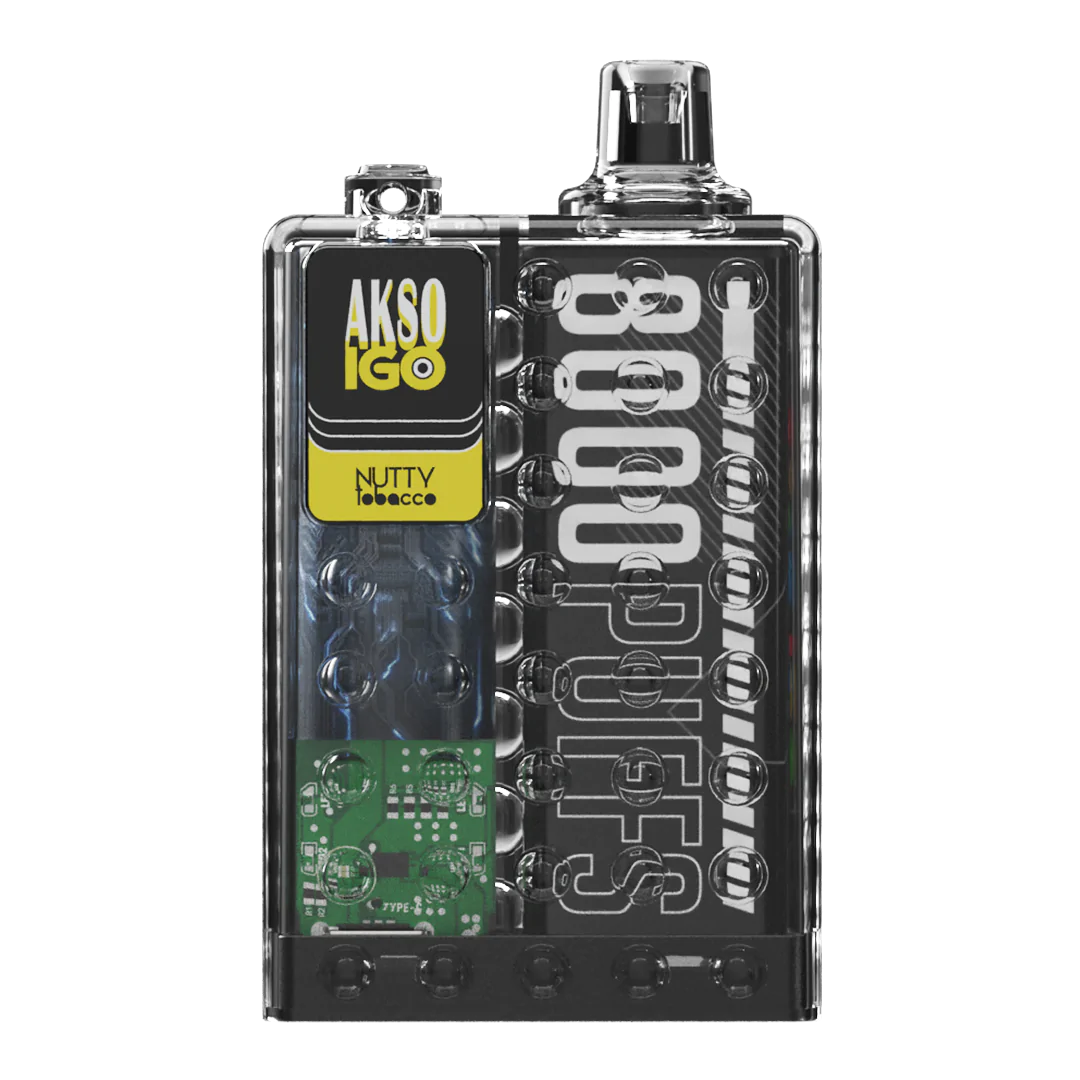 Akso IGO 8000 Rechargeable Disposable (Merlion Vape SG) - Nutty Tobacco -  Merlion Vape Sg