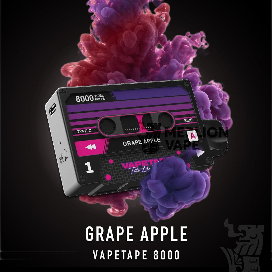 Vapetape 8000 Rechargeable Disposable (Merlion Vape Sg) - Grape Apple -  Merlion Vape Sg
