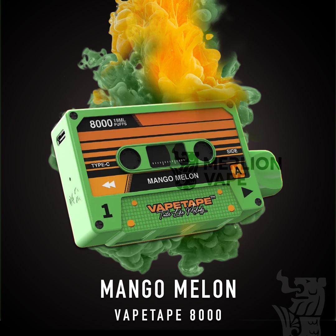 Vapetape 8000 Rechargeable Disposable (Merlion Vape Sg) - Mango Melon -  Merlion Vape Sg
