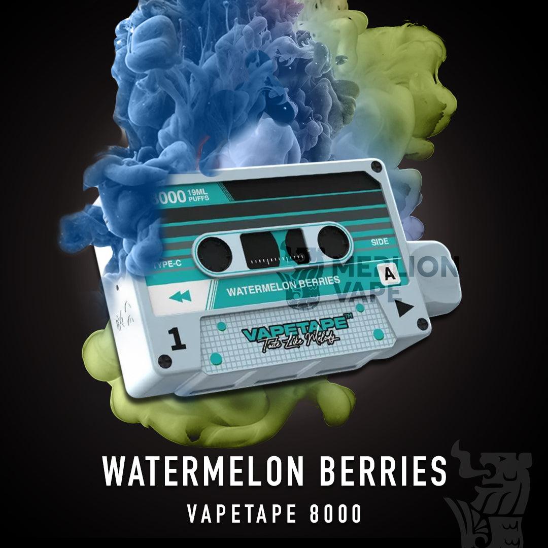 Vapetape 8000 Rechargeable Disposable (Merlion Vape Sg) - Watermelon Berries -  Merlion Vape Sg