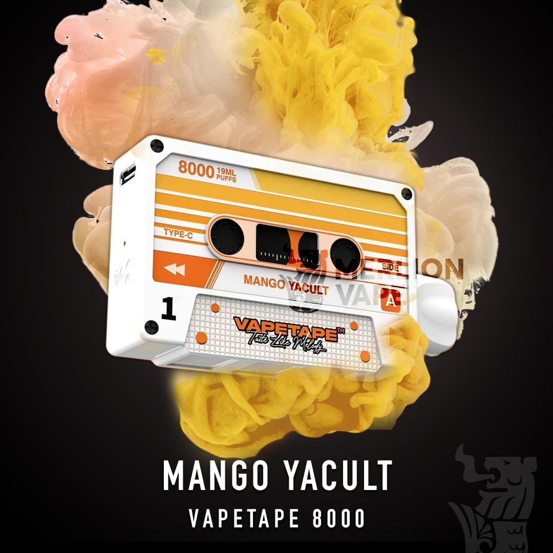 Vapetape 8000 Rechargeable Disposable (Merlion Vape Sg) - Mango Yacult -  Merlion Vape Sg