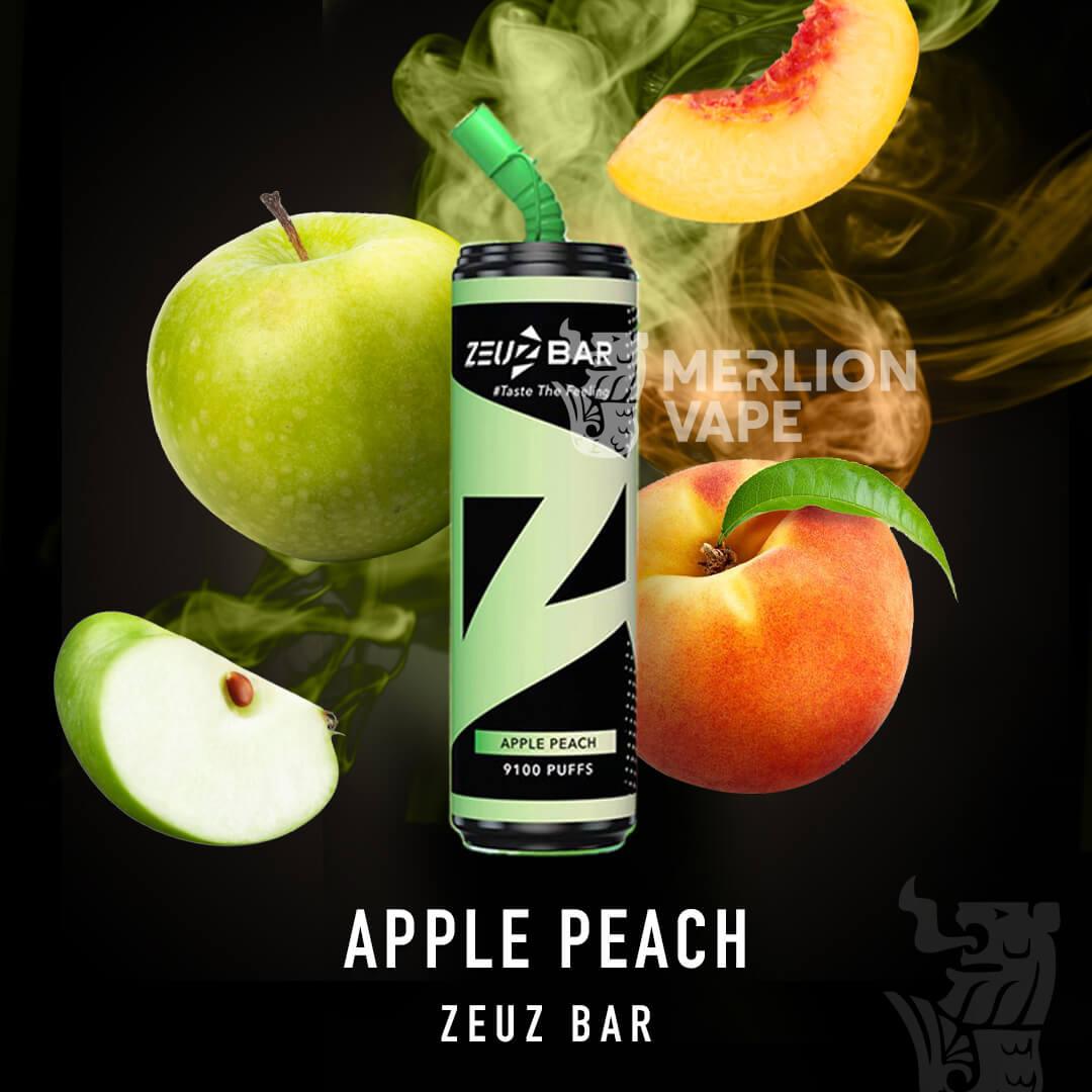 Zeuz Bar 9100 Rechargeable Disposable (Merlion Vape Sg)  -Apple Peach -  Merlion Vape Sg