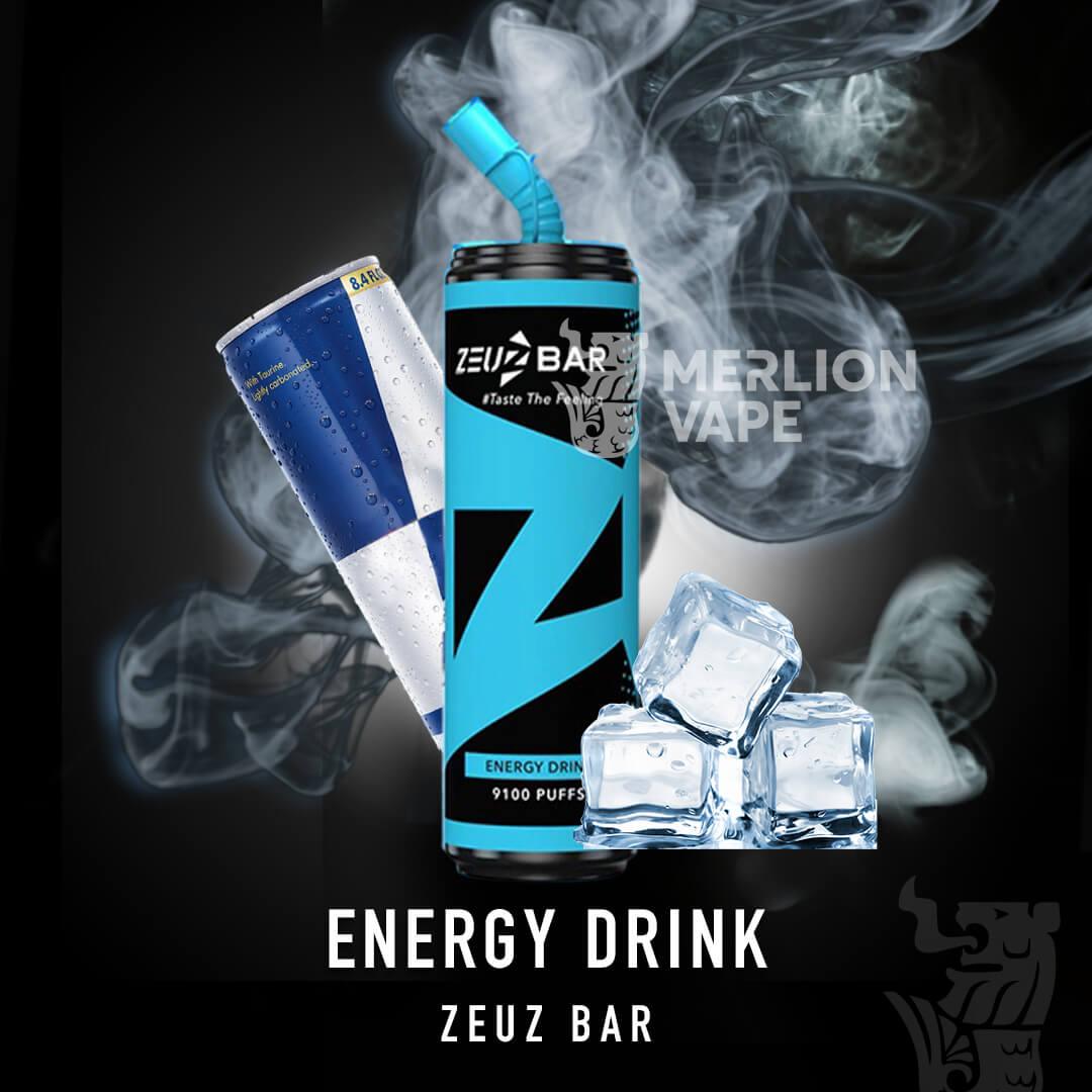Zeuz Bar 9100 Rechargeable Disposable (Merlion Vape Sg)  - Energy Drink - Merlion Vape Sg