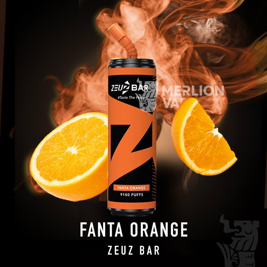 Zeuz Bar 9100 Rechargeable Disposable (Merlion Vape Sg)  - Fanta Orange - Merlion Vape Sg
