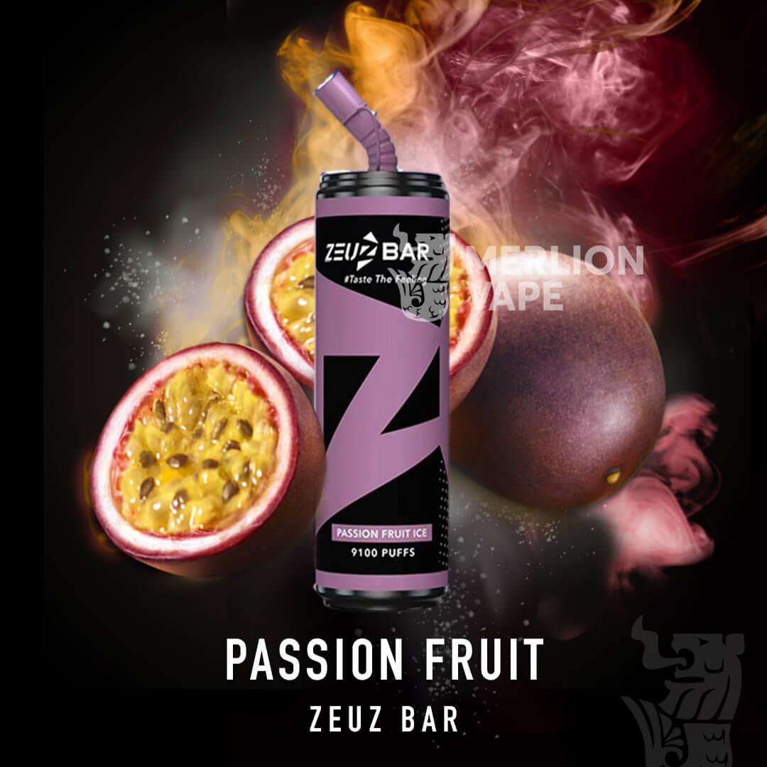 Zeuz Bar 9100 Rechargeable Disposable (Merlion Vape Sg)  - Passionfruit - Merlion Vape Sg