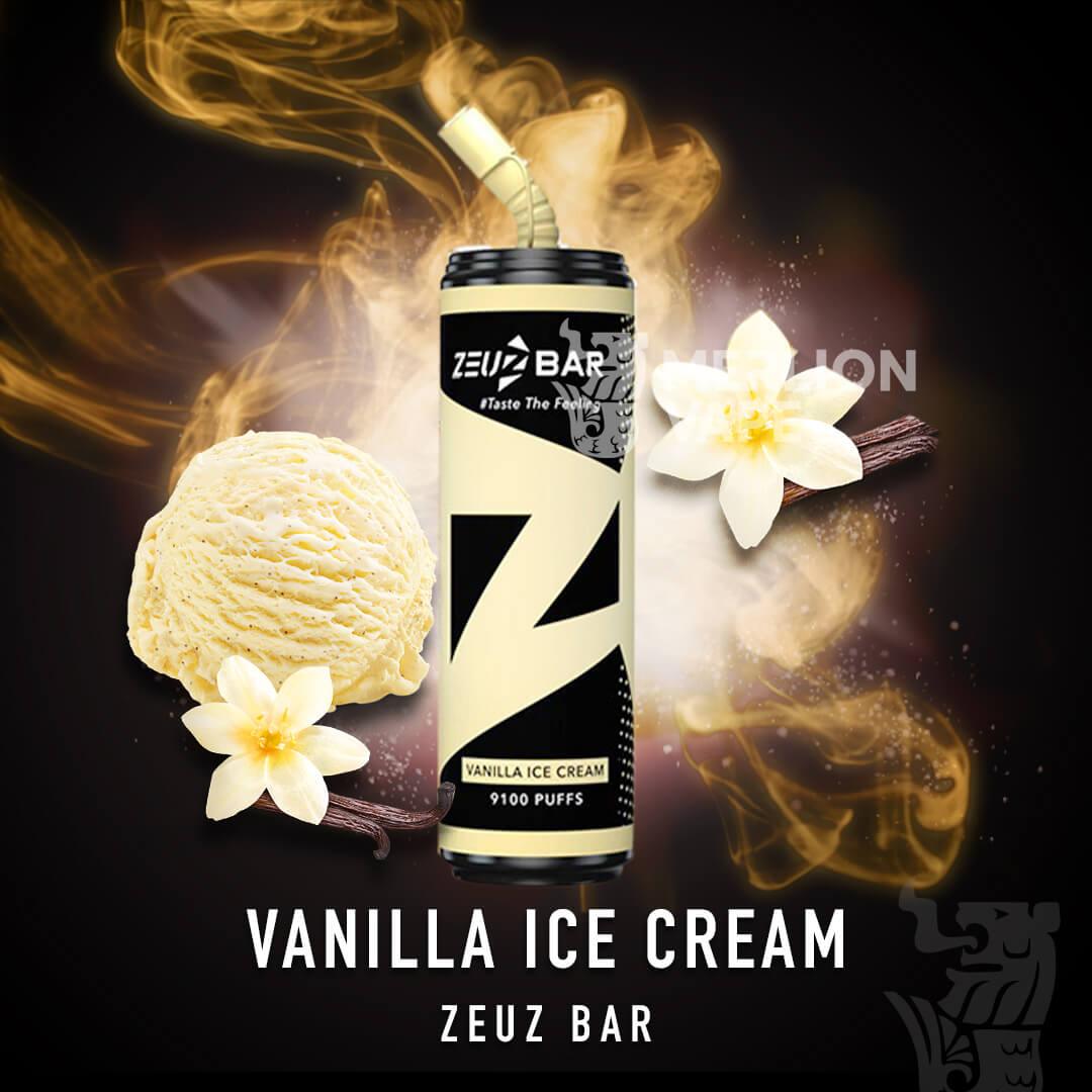 Zeuz Bar 9100 Rechargeable Disposable (Merlion Vape Sg)  - Vanilla Icecream - Merlion Vape Sg
