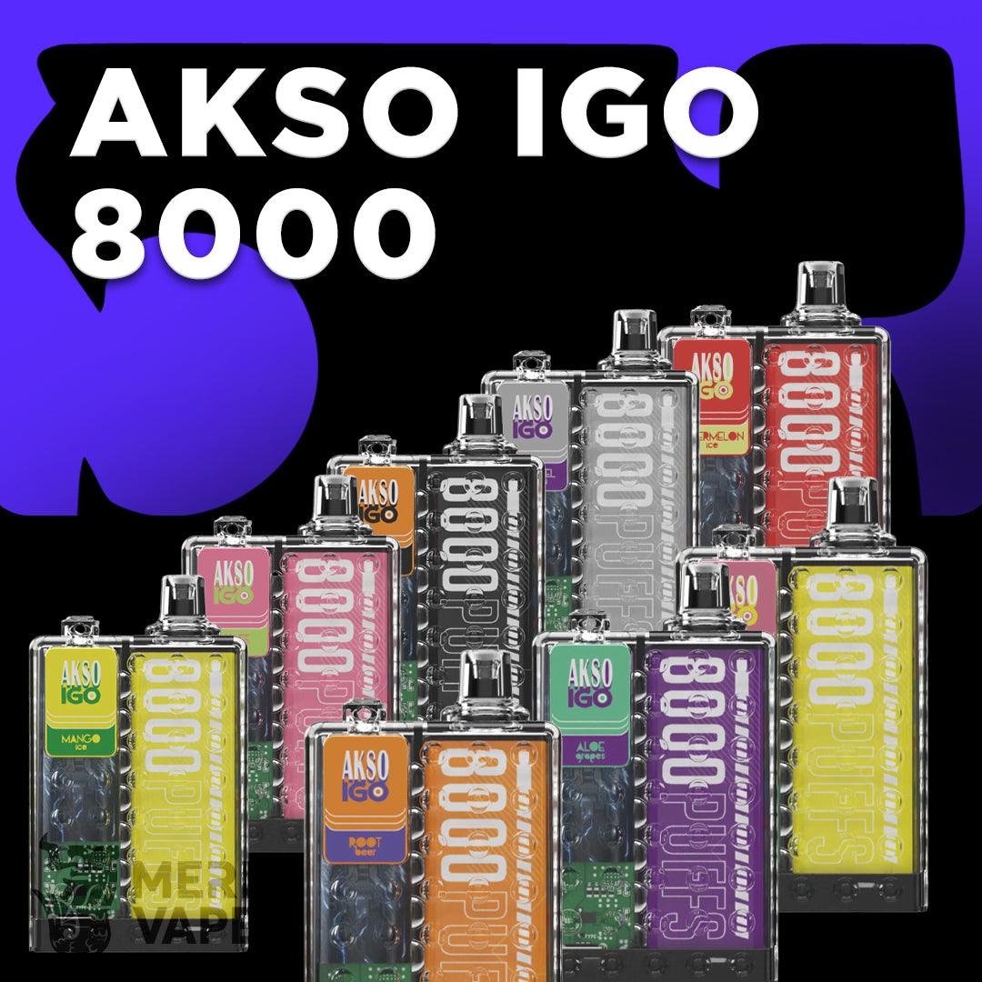 Akso IGO 8000 Rechargeable Disposable (Merlion Vape SG) - Merlion Vape Sg