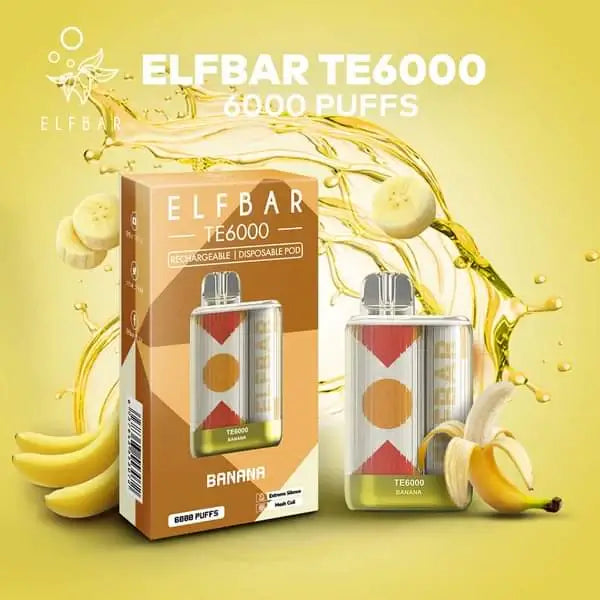 Elfbar TE 6000 Rechargeable Disposable (Merlion Vape Sg) - Banana - Merlion Vape Sg