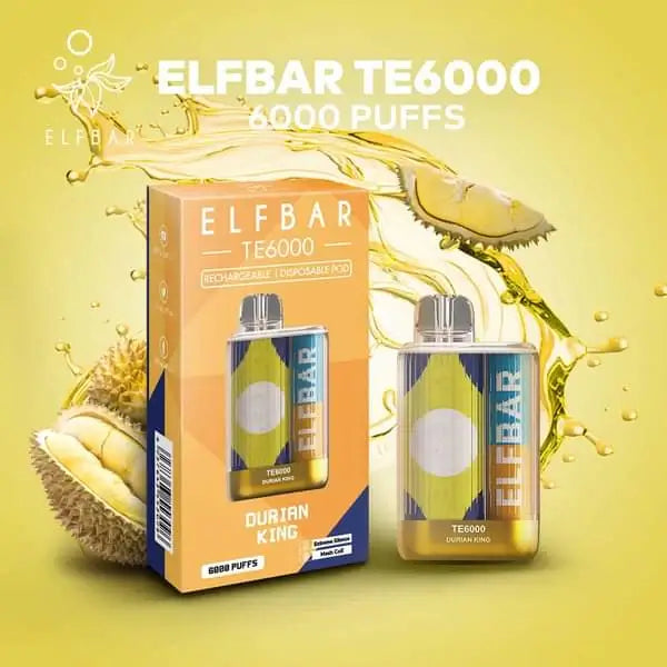 Elfbar TE 6000 Rechargeable Disposable (Merlion Vape Sg) - Durian king - Merlion Vape Sg