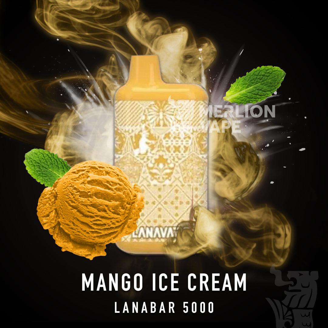 Lana Bar 5000 Rechargeable Disposable (Merlion Vape Sg) - Mango Ice Cream - Merlion Vape Sg
