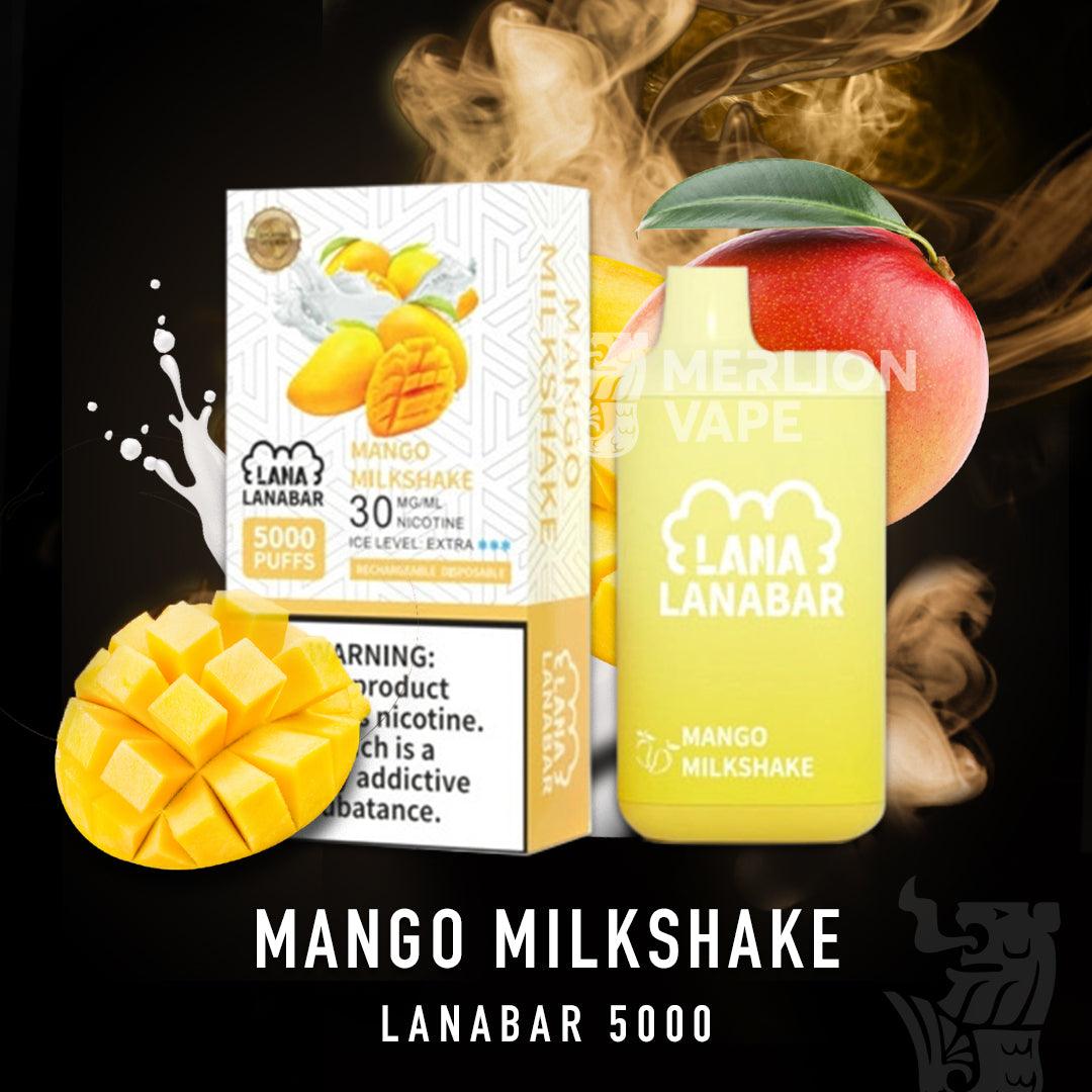 Lana Bar 5000 Rechargeable Disposable (Merlion Vape Sg) - Mango Milkshake - Merlion Vape Sg