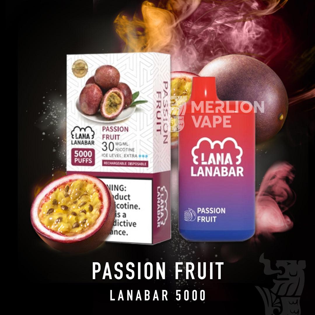 Lana Bar 5000 Rechargeable Disposable (Merlion Vape Sg) - Passion Fruit - Merlion Vape Sg