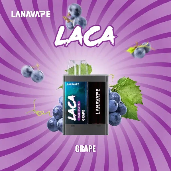 Lana Laca 5500 Rechargeable Disposable (Merlion Vape Sg) - Grape - Merlion Vape Sg