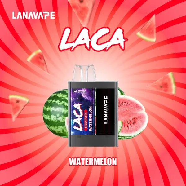 Lana Laca 5500 Rechargeable Disposable (Merlion Vape Sg) - Watermelon - Merlion Vape Sg